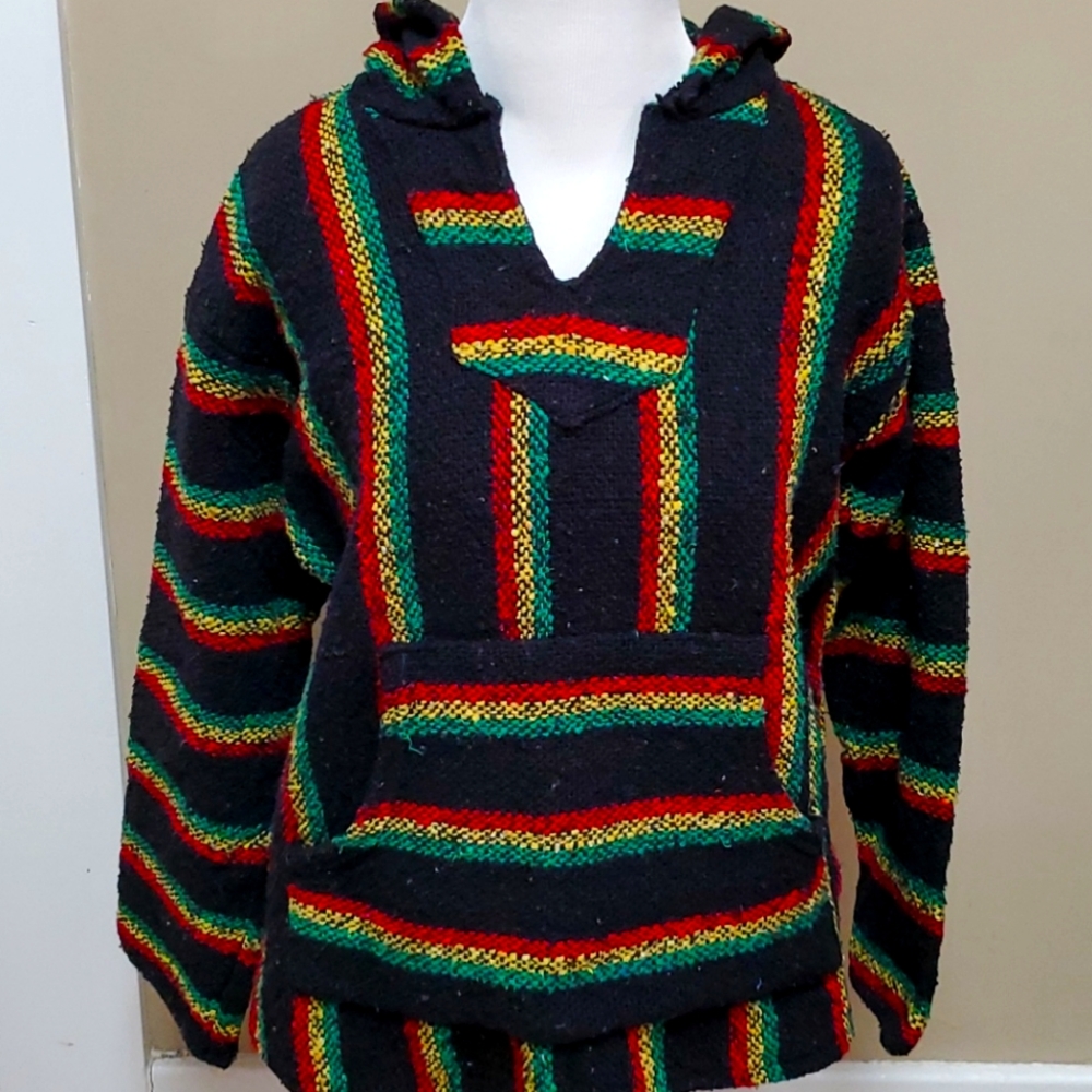 Vintage Frank's Textiles Baja drug rug hoodie